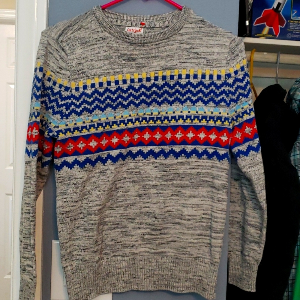 Cat and Jack boys sweater sz L EUC